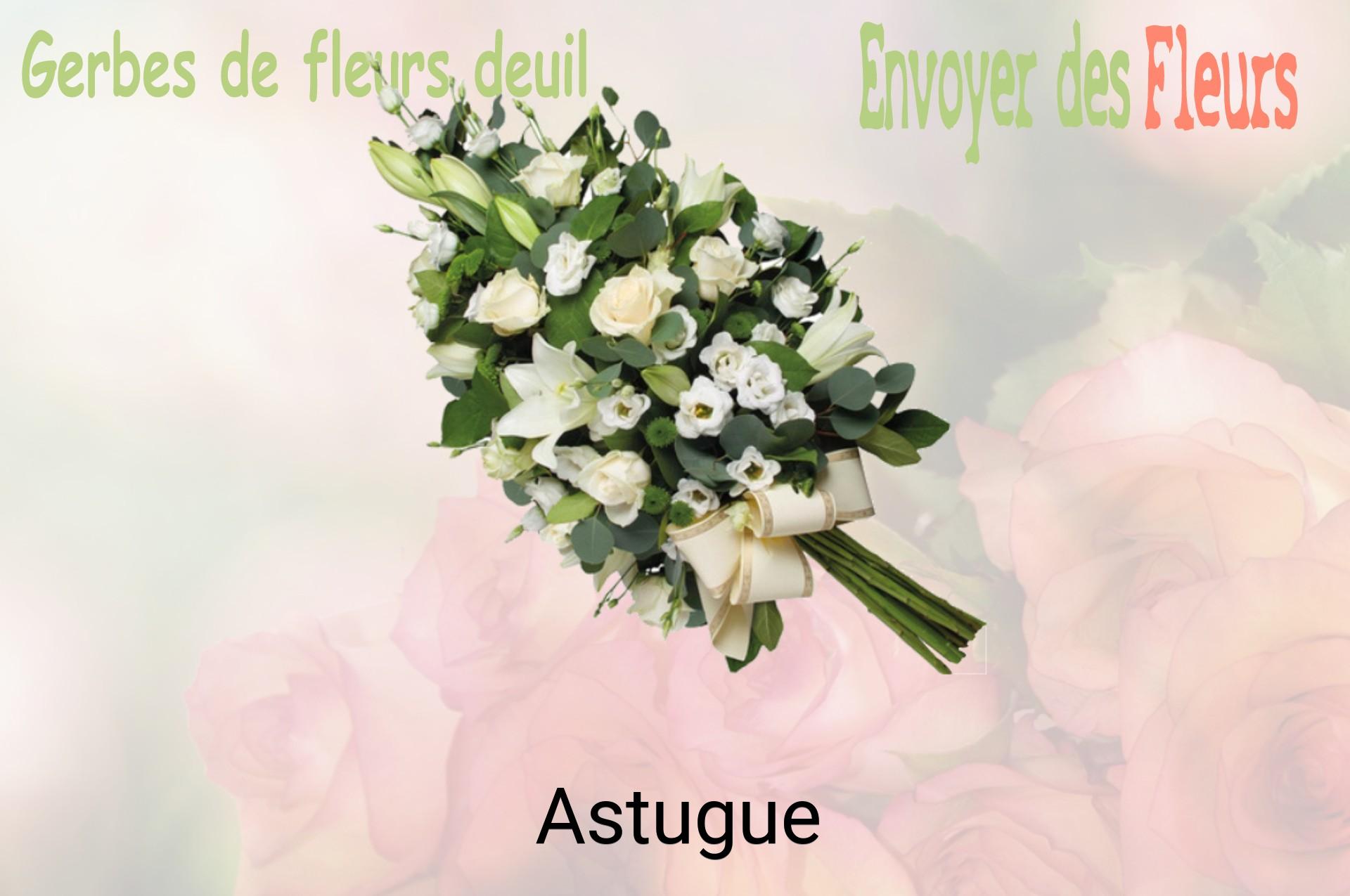 Gerbe de fleurs de deuil livrée à Astugue
